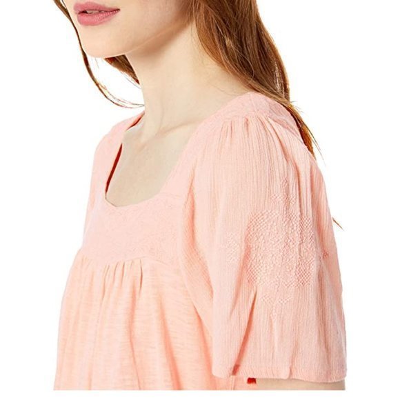 Lucky Brand Embroidered Square Neck Top. S, XS - Picture 3 of 3